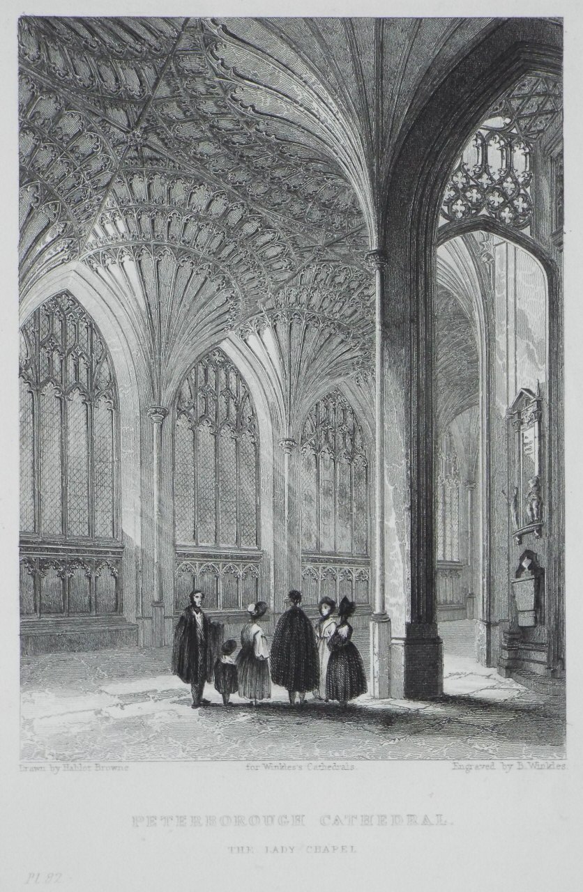 Print - Peterborough Cathedral. The Lady Chapel. - Winkles